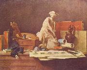 Jean Simeon Chardin Die Attribute der Kunste und die Belohnungen, die ihnen gewahrt werden oil
